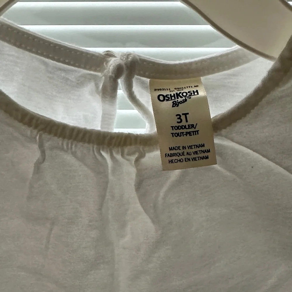 OshKosh‎ B'gosh White Ruffle Sleeve Tee